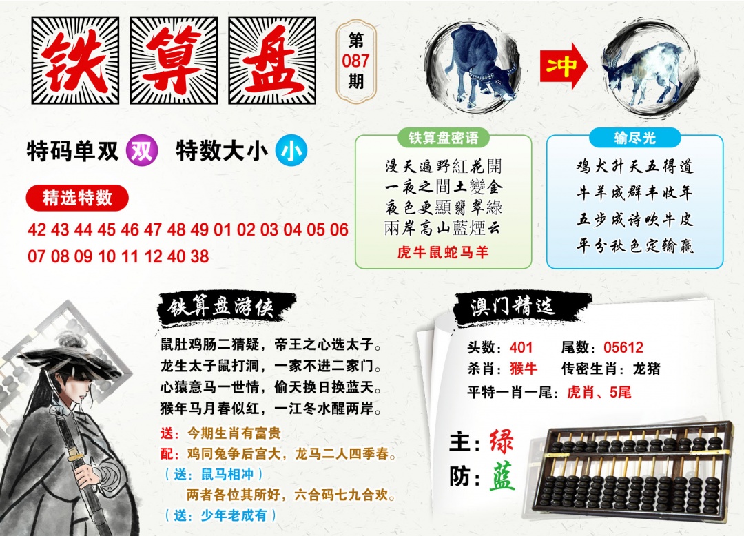 087期澳门铁算盘[图]